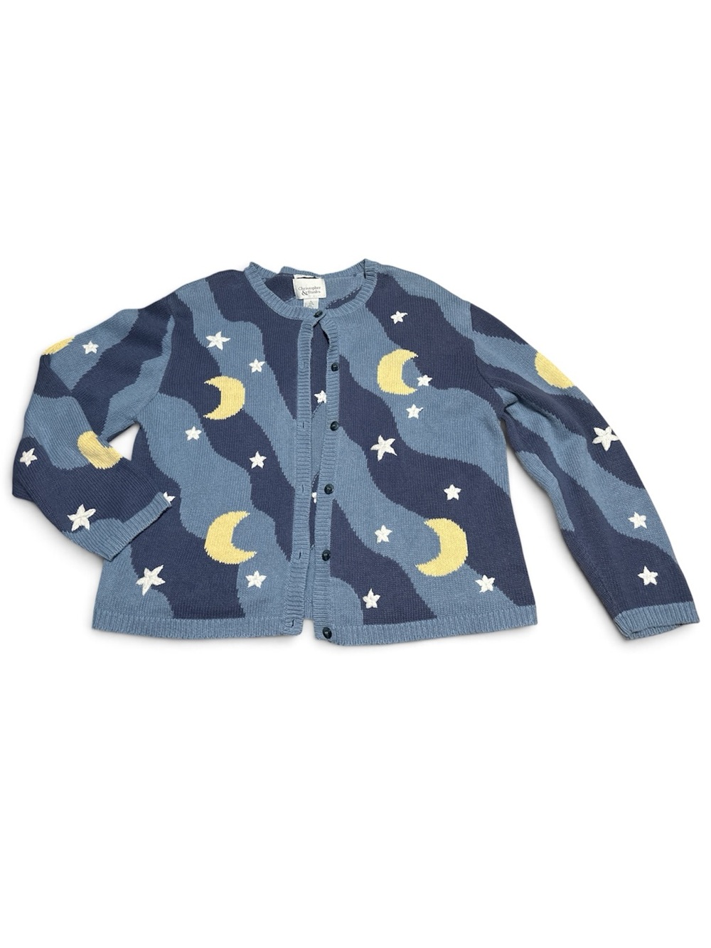 Moon & Stars Blue Knit Cardigan